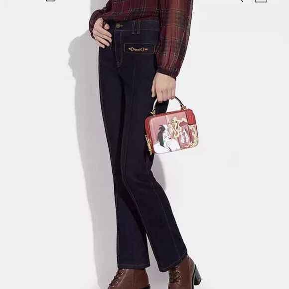 COACH DISNEY MOTIF CRUELLA DE VILLE BOX CROSSBODY COLLECTORS HANDBAG. NWT - Picture 7 of 16